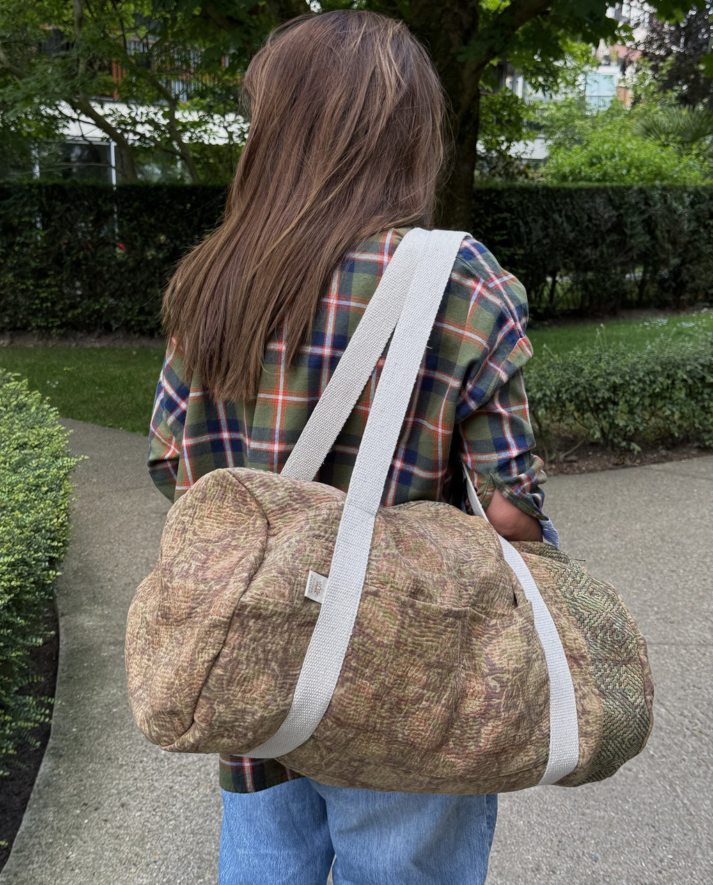 Sac Week-end en Tissu Indien Kantha Adam