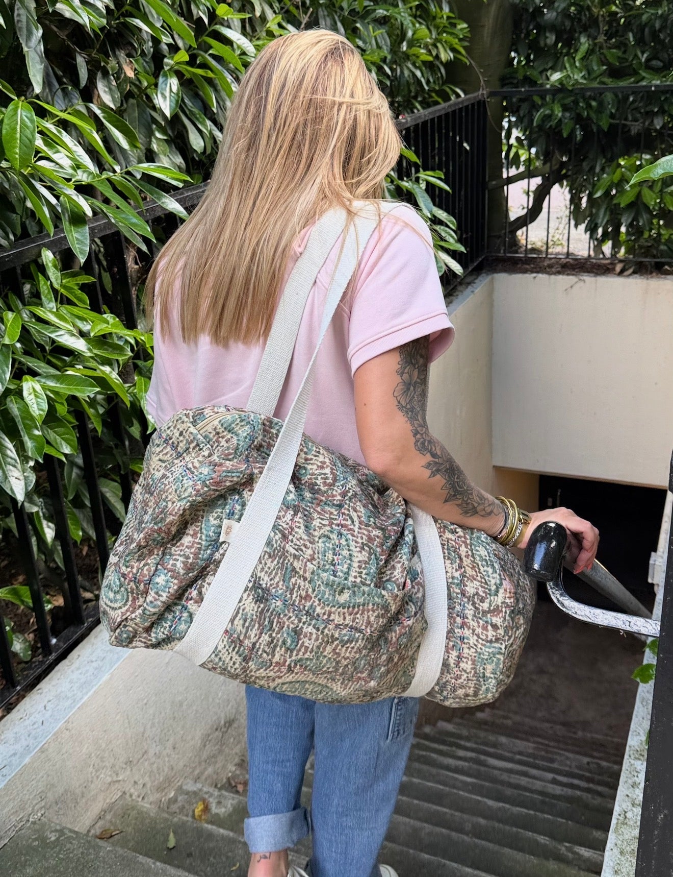 Sac Week-end en Tissu Indien Kantha Alona