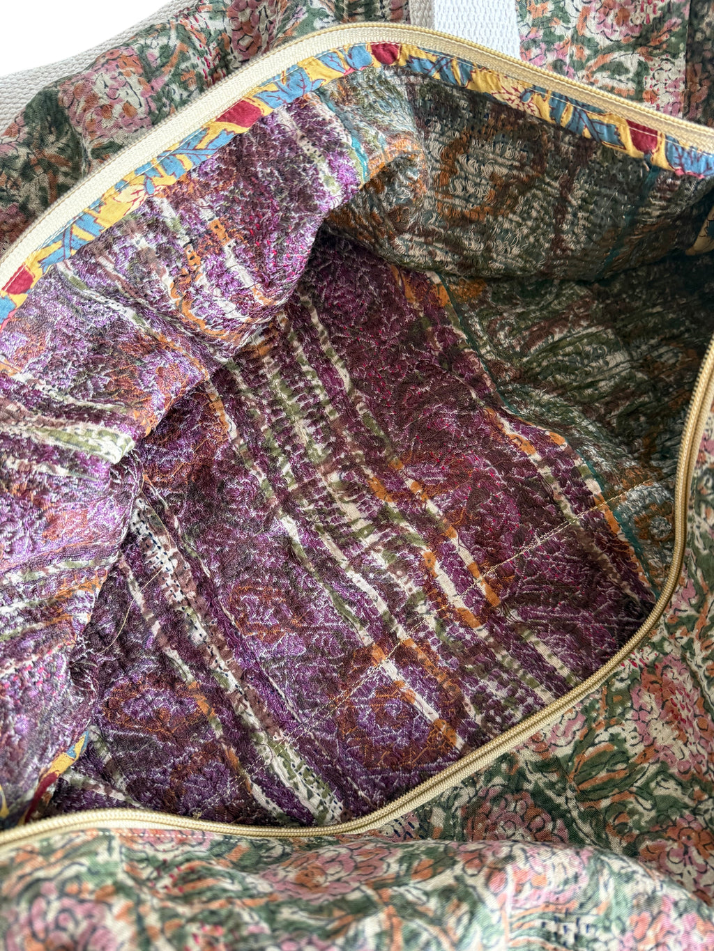 Sac Week-end en Tissu Indien Kantha Alphonse