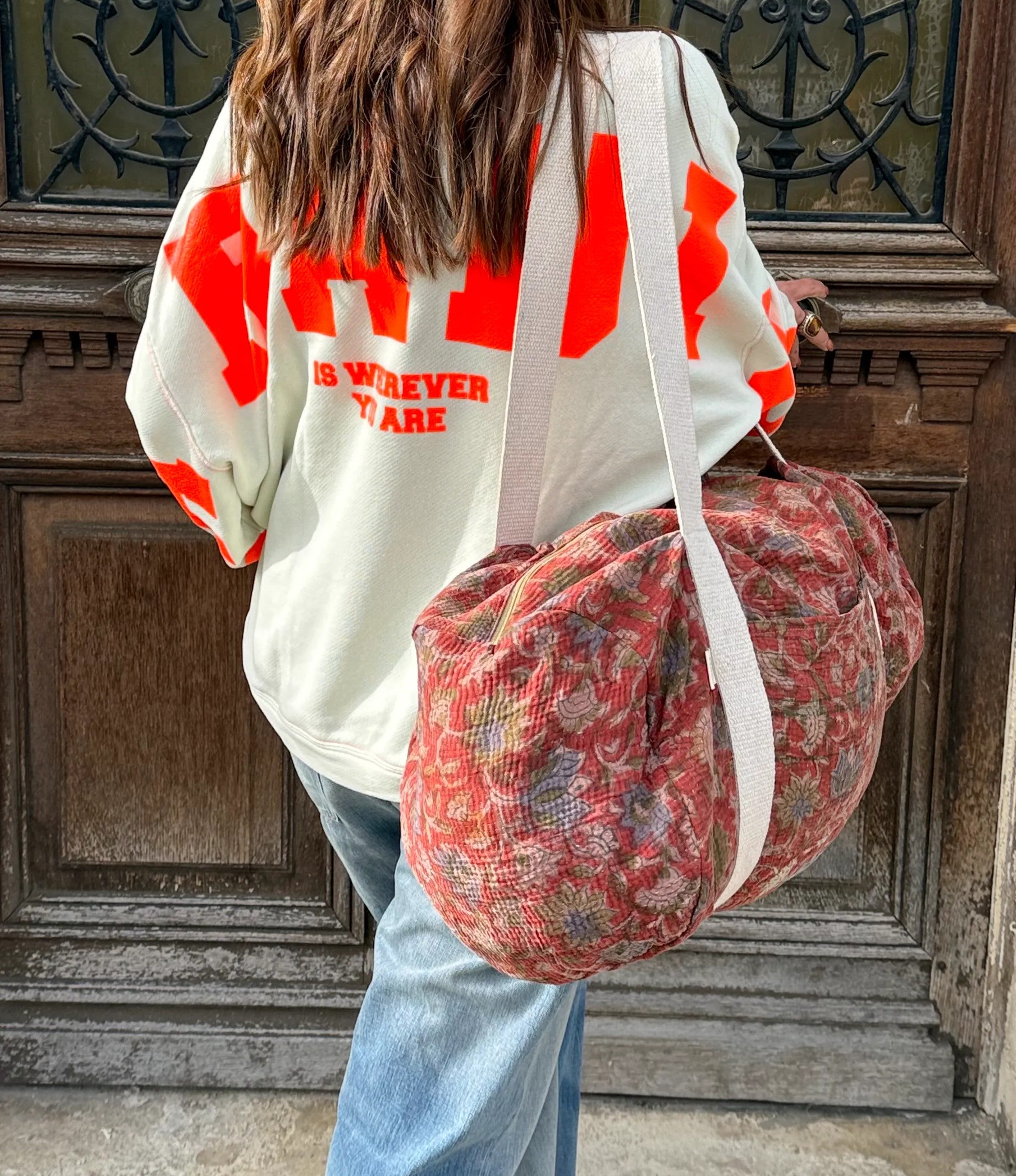 Sac Week-end en Tissu Indien Kantha Arman