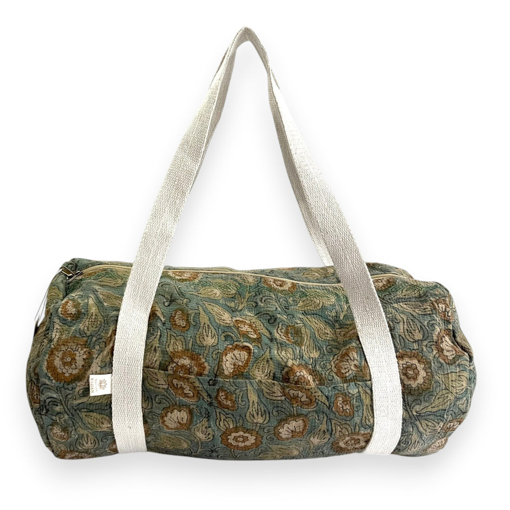 Sac week-end femme Kantha Bagru en coton artisanal vintage sac de voyage bohème Maison Bahan
