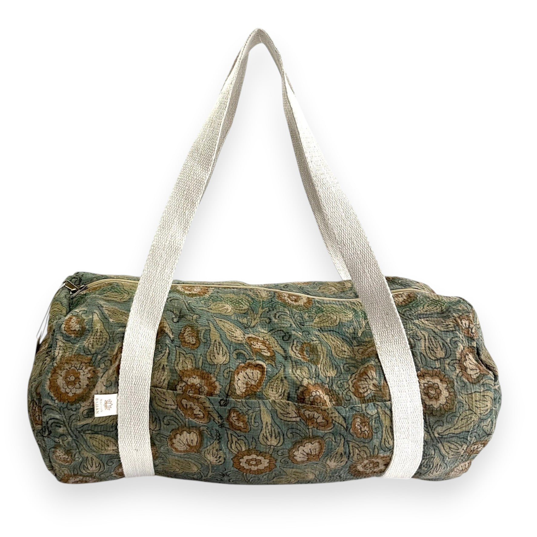Sac week-end femme Kantha Bagru en coton artisanal vintage sac de voyage bohème Maison Bahan