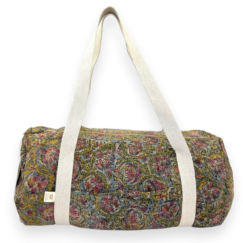 Sac week-end femme Kantha Bagru en coton artisanal vintage sac de voyage bohème Maison Bahan