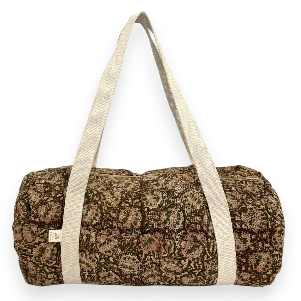 Sac week-end femme Kantha Bagru en coton artisanal vintage sac de voyage bohème Maison Bahan
