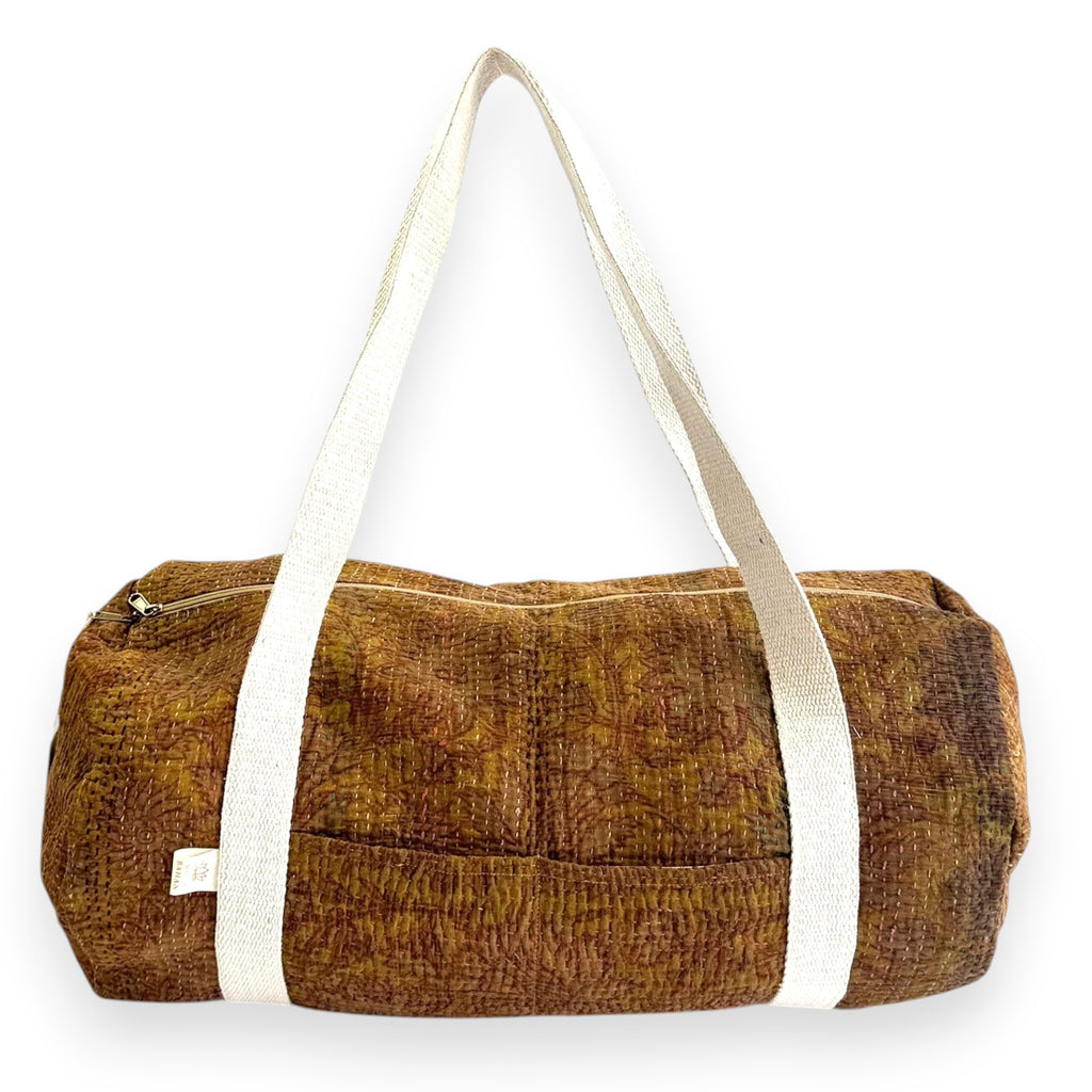 Sac week-end femme Kantha Bagru en coton artisanal vintage sac de voyage bohème Maison Bahan