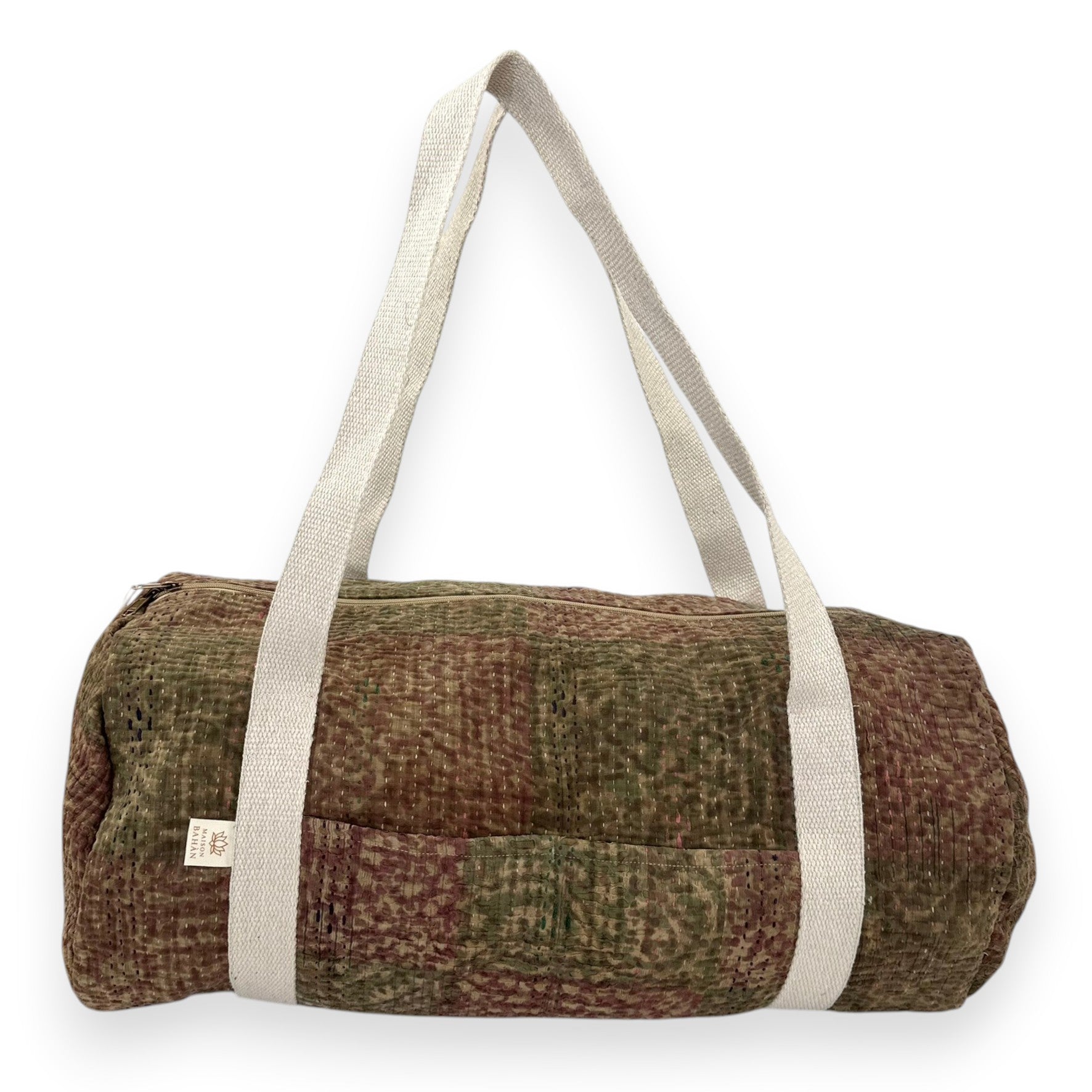 Sac week-end femme Kantha Bagru en coton artisanal vintage sac de voyage bohème Maison Bahan