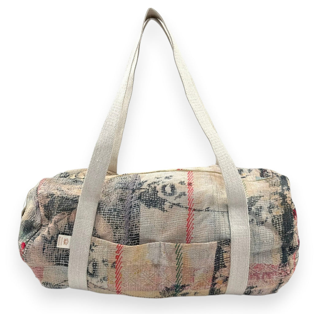 Sac week-end femme Kantha Bagru en coton artisanal vintage sac de voyage bohème Maison Bahan