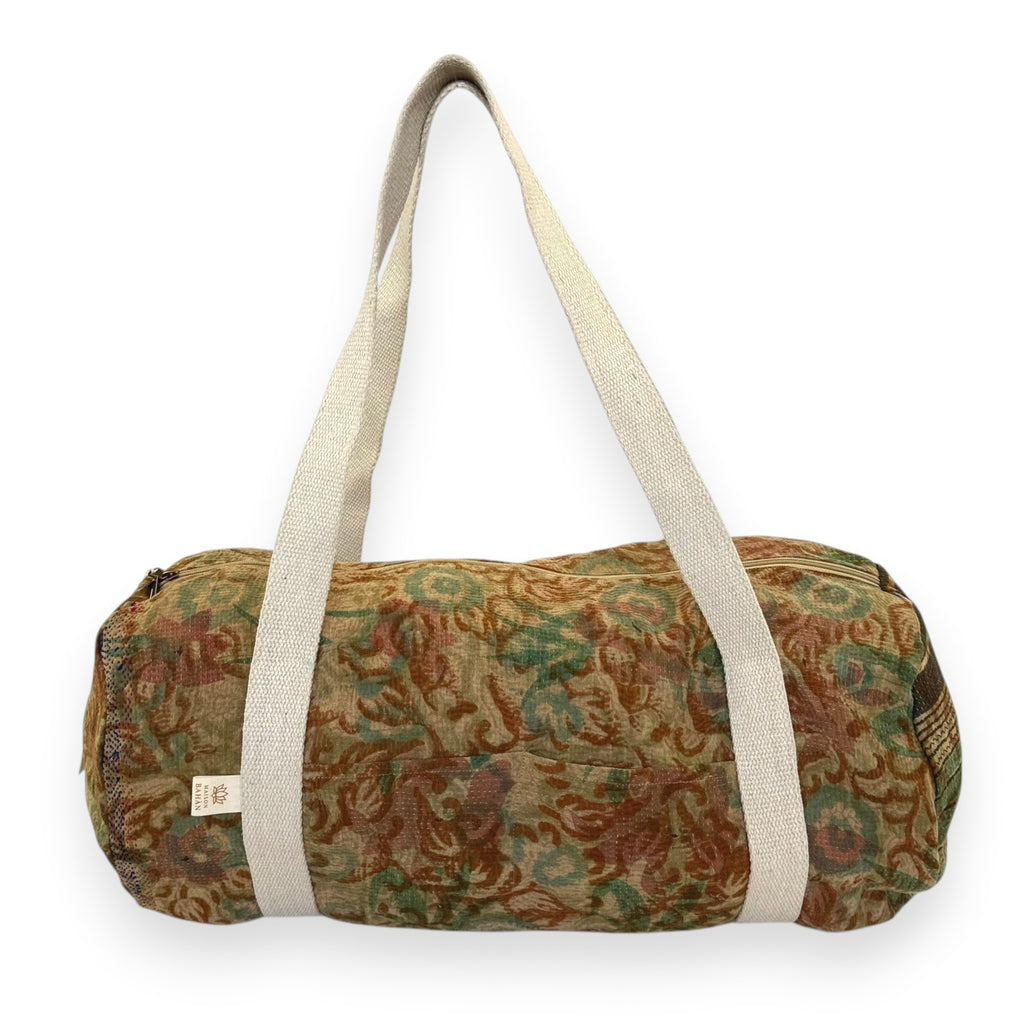 Sac week-end femme Kantha Bagru en coton artisanal vintage sac de voyage bohème Maison Bahan