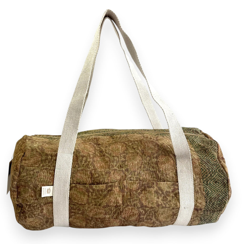 Sac week-end femme Kantha Bagru en coton artisanal vintage sac de voyage bohème Maison Bahan