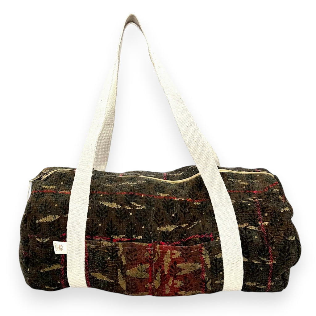 Sac week-end femme Kantha Bagru en coton artisanal vintage sac de voyage bohème Maison Bahan