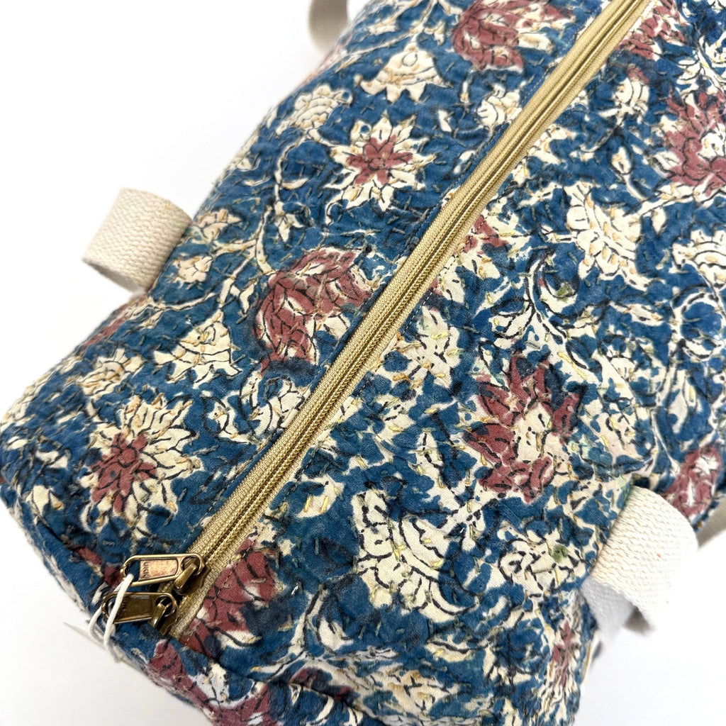 Sac week-end femme Kantha Bagru en coton artisanal vintage sac de voyage bohème Maison Bahan