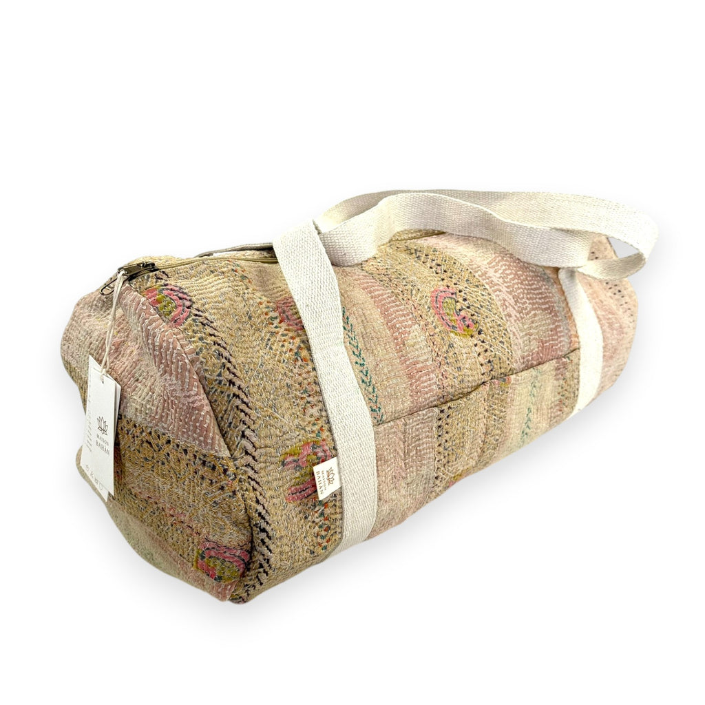 Sac week-end femme Kantha Bagru en coton artisanal vintage sac de voyage bohème Maison Bahan