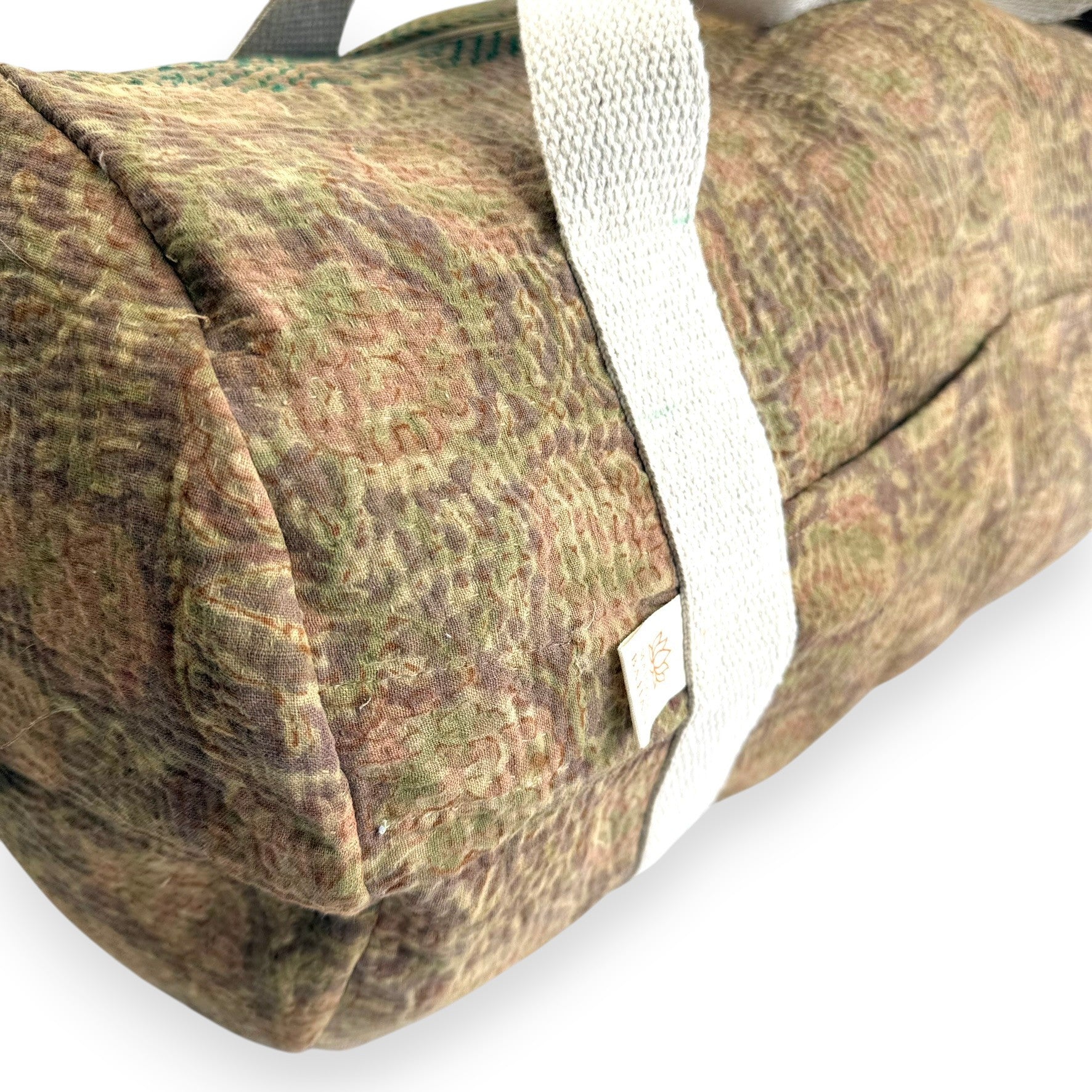 Sac week-end femme Kantha Bagru en coton artisanal vintage sac de voyage bohème Maison Bahan