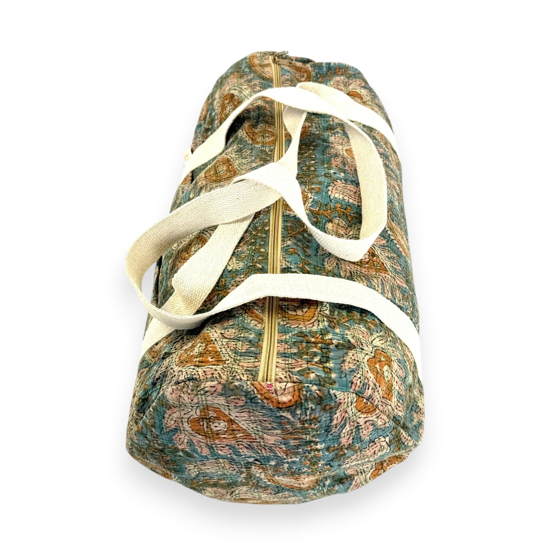 Sac week-end femme Kantha Bagru en coton artisanal vintage sac de voyage bohème Maison Bahan