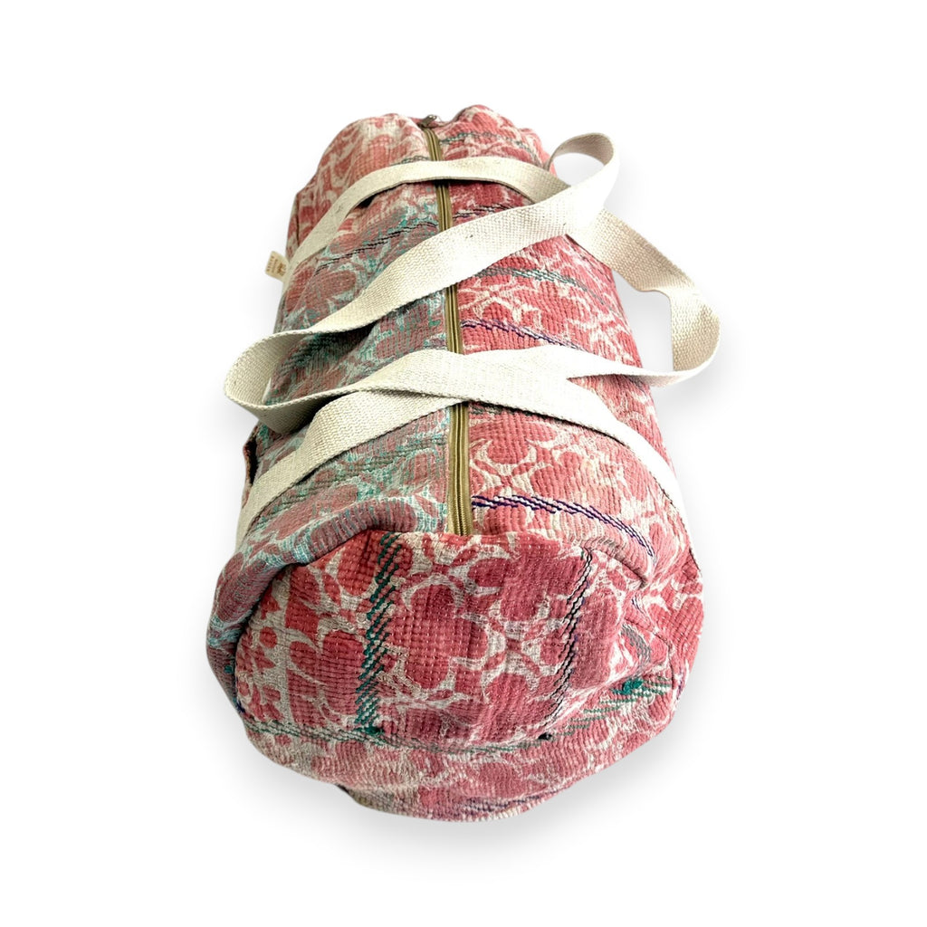Sac week-end femme Kantha Bagru en coton artisanal vintage sac de voyage bohème Maison Bahan