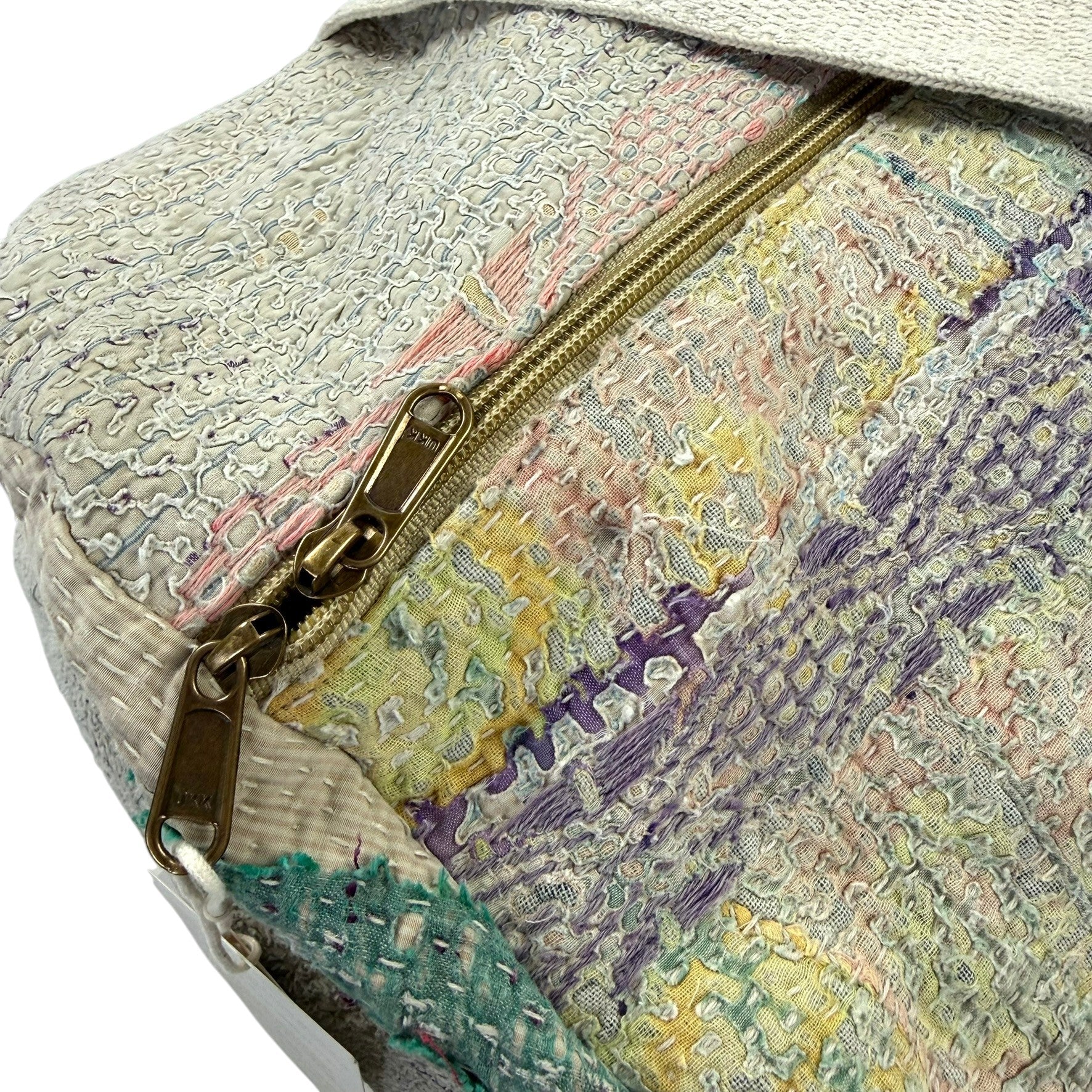 Sac week-end femme Kantha Bagru en coton artisanal vintage sac de voyage bohème Maison Bahan