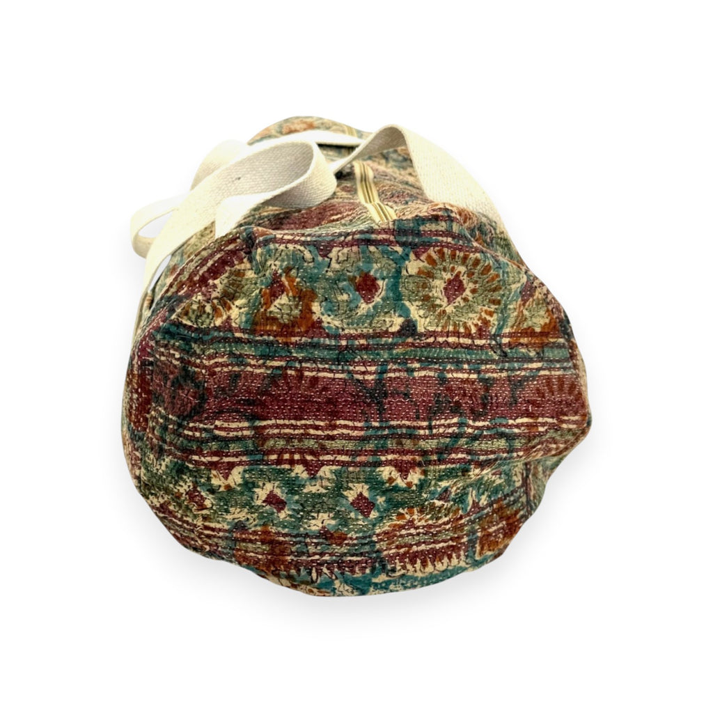Sac week-end femme Kantha Bagru en coton artisanal vintage sac de voyage bohème Maison Bahan