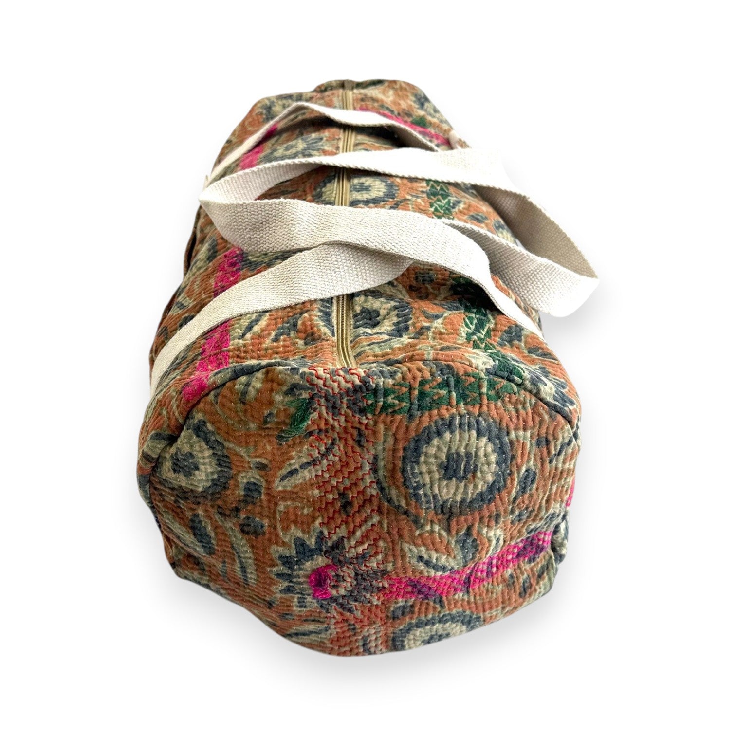 Sac week-end femme Kantha Bagru en coton artisanal vintage sac de voyage bohème Maison Bahan