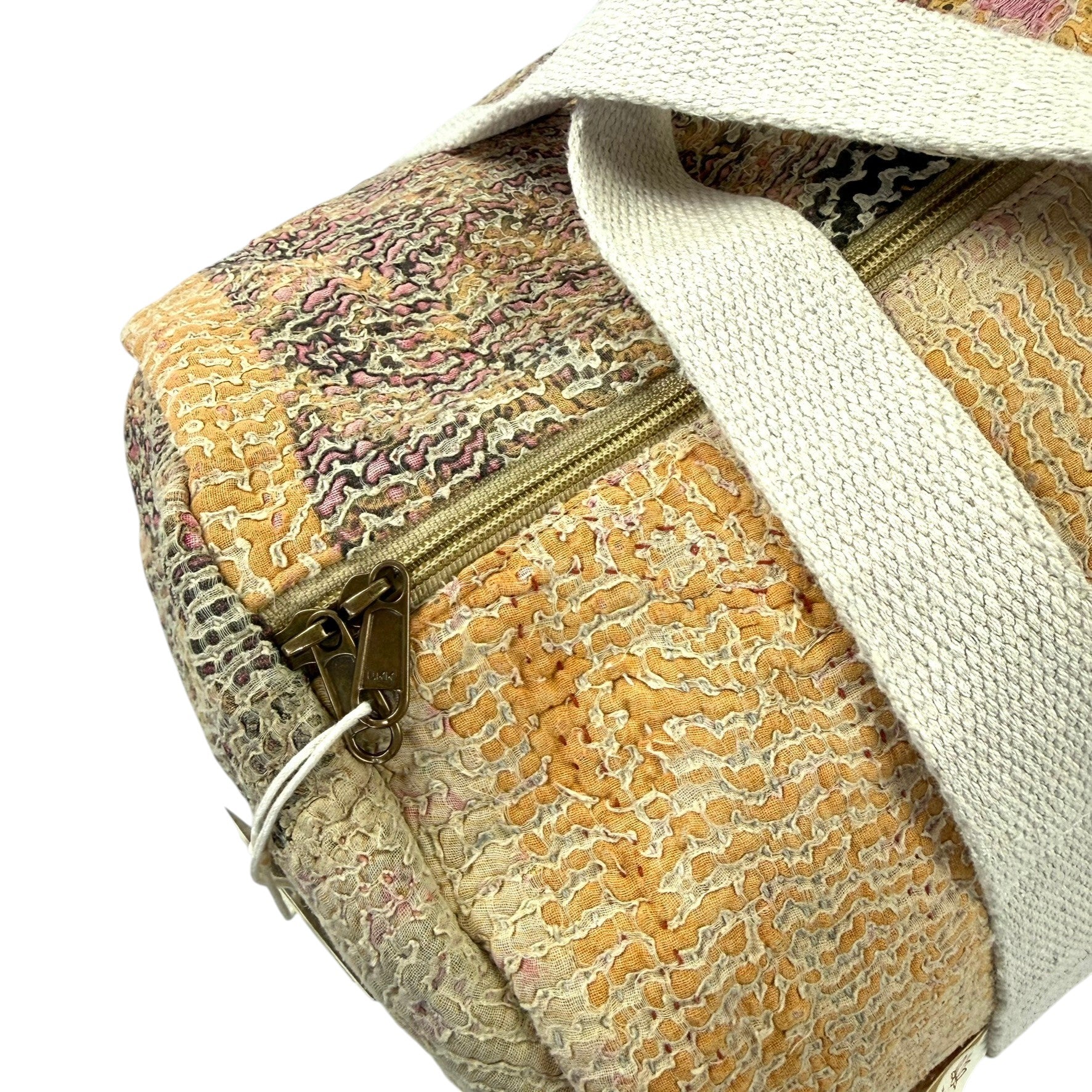 Sac week-end femme Kantha Bagru en coton artisanal vintage sac de voyage bohème Maison Bahan