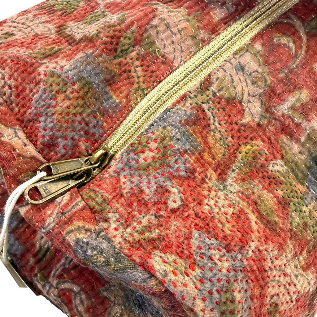 Sac week-end femme Kantha Bagru en coton artisanal vintage sac de voyage bohème Maison Bahan