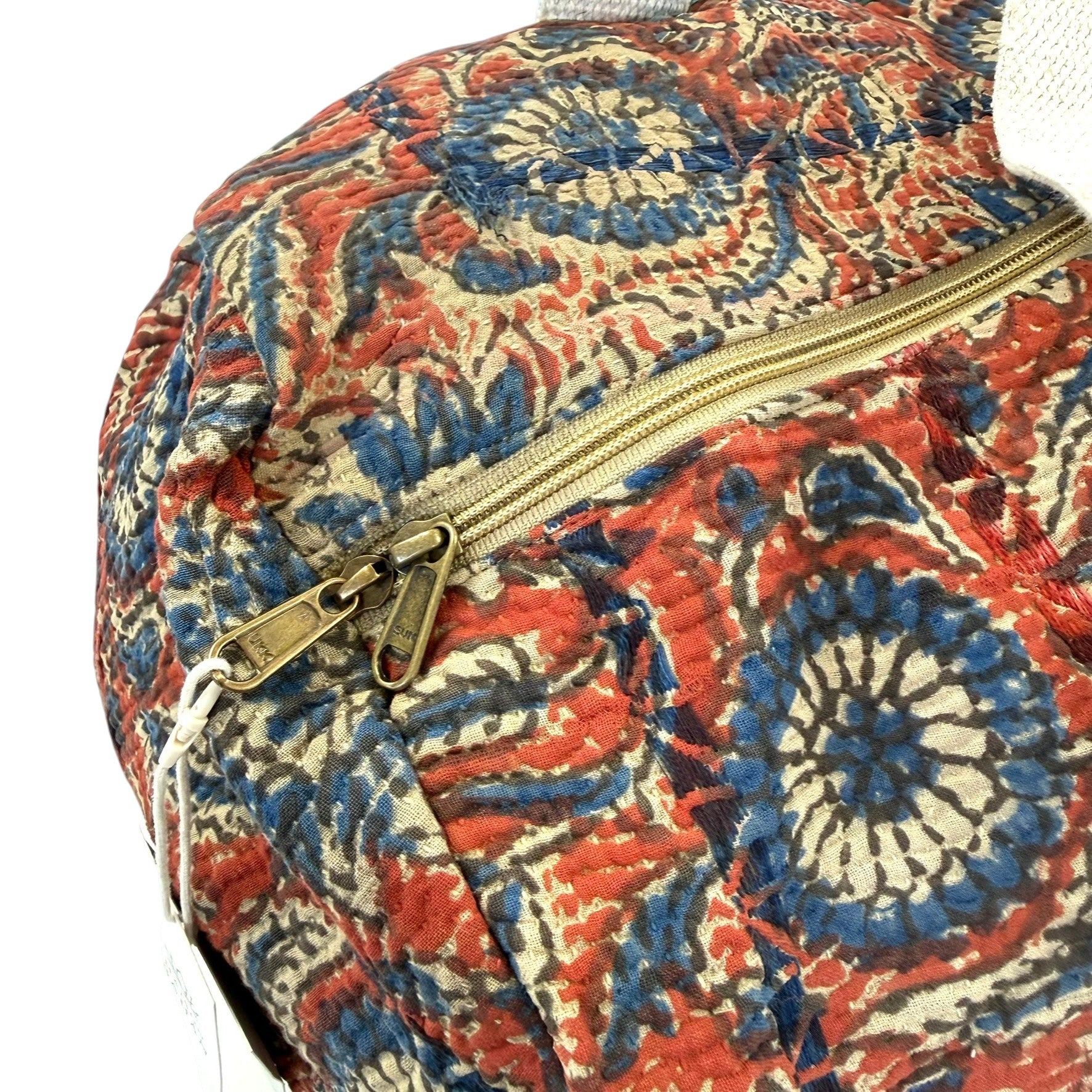 Sac week-end femme Kantha Bagru en coton artisanal vintage sac de voyage bohème Maison Bahan