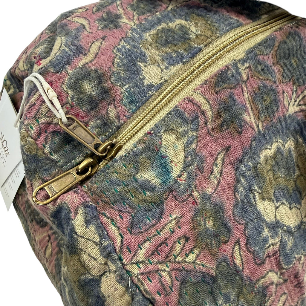 Sac week-end femme Kantha Bagru en coton artisanal vintage sac de voyage bohème Maison Bahan