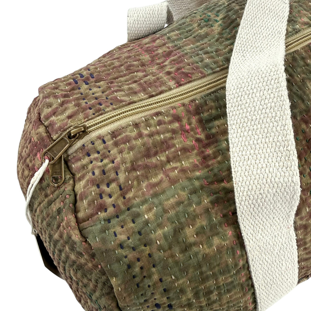 Sac week-end femme Kantha Bagru en coton artisanal vintage sac de voyage bohème Maison Bahan