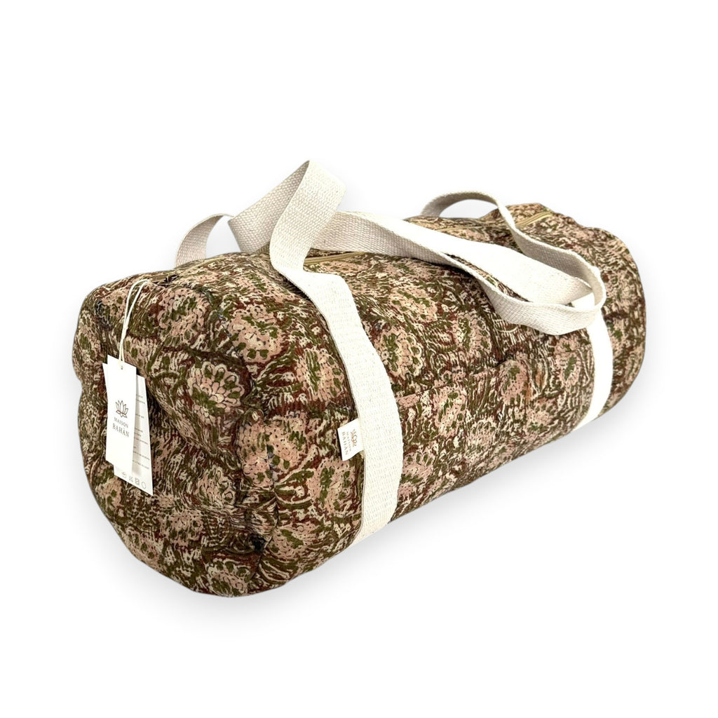 Sac week-end femme Kantha Bagru en coton artisanal vintage sac de voyage bohème Maison Bahan