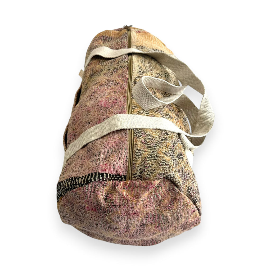 Sac week-end femme Kantha Bagru en coton artisanal vintage sac de voyage bohème Maison Bahan