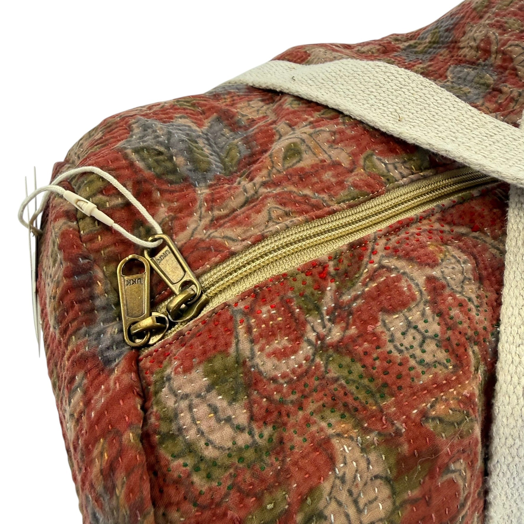 Sac week-end femme Kantha Bagru en coton artisanal vintage sac de voyage bohème Maison Bahan