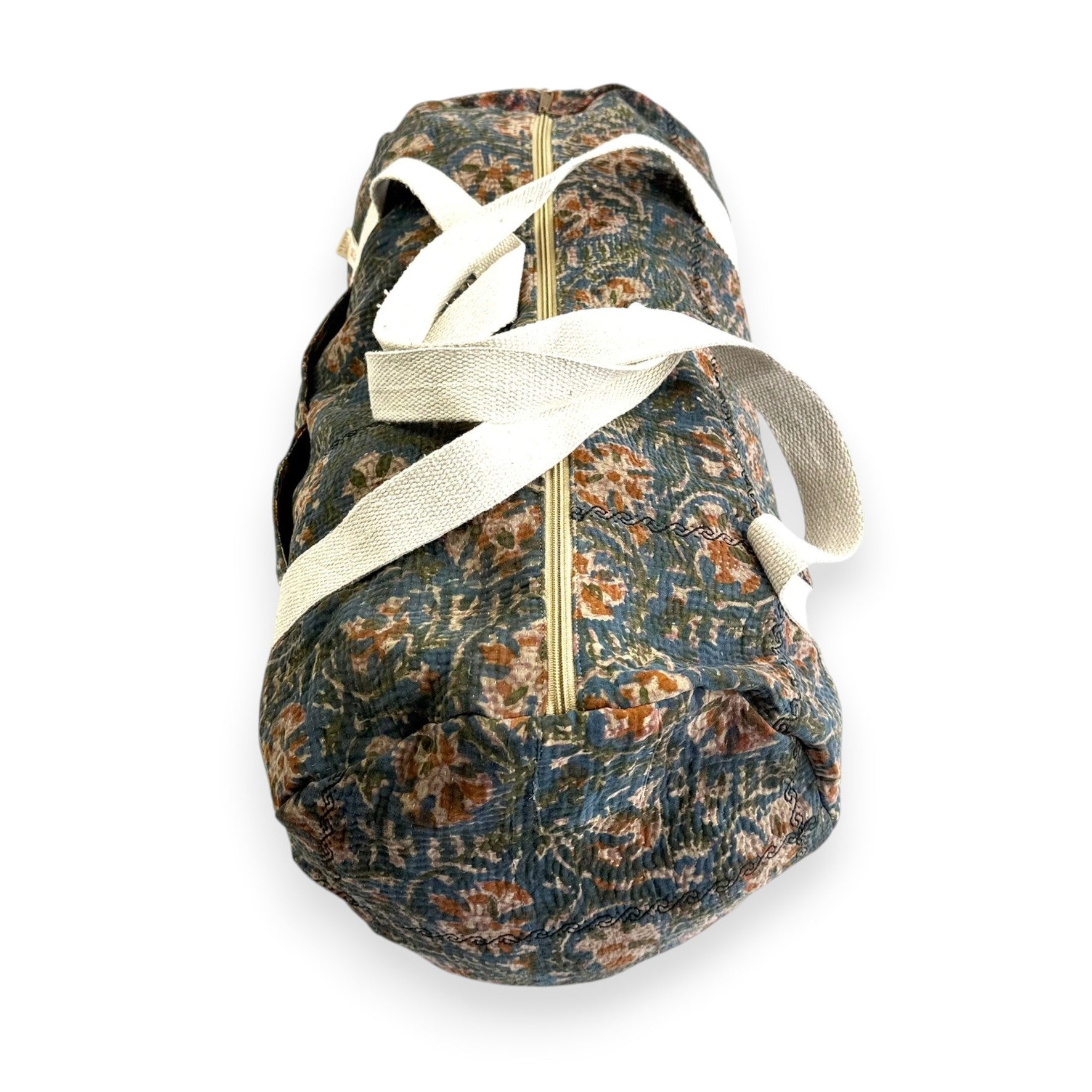 Sac week-end femme Kantha Bagru en coton artisanal vintage sac de voyage bohème Maison Bahan