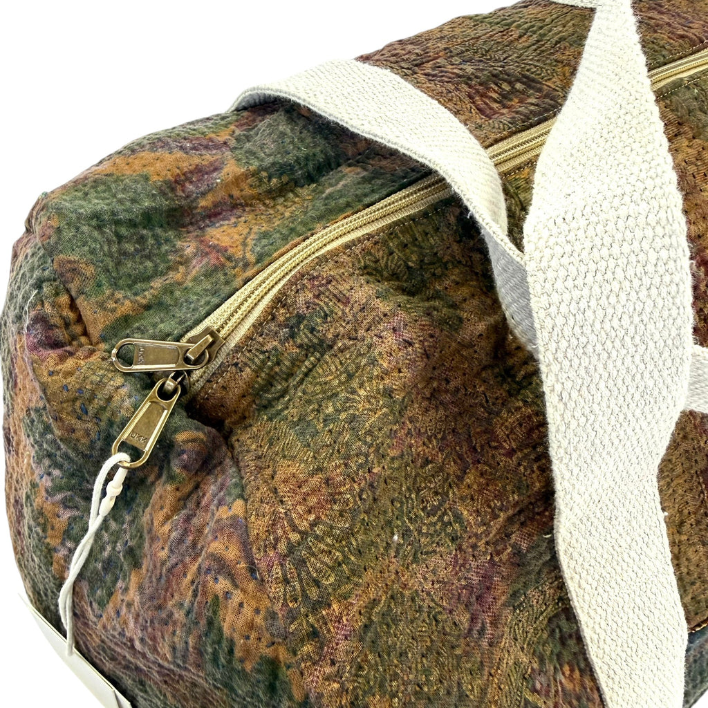 Sac week-end femme Kantha Bagru en coton artisanal vintage sac de voyage bohème Maison Bahan