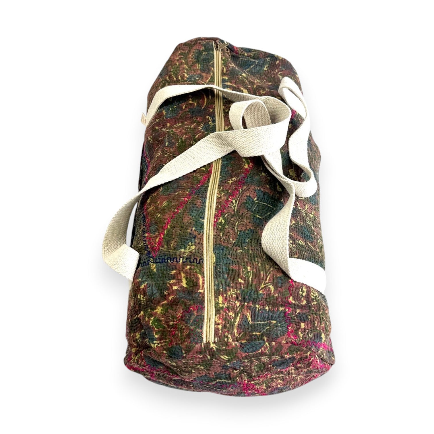 Sac week-end femme Kantha Bagru en coton artisanal vintage sac de voyage bohème Maison Bahan