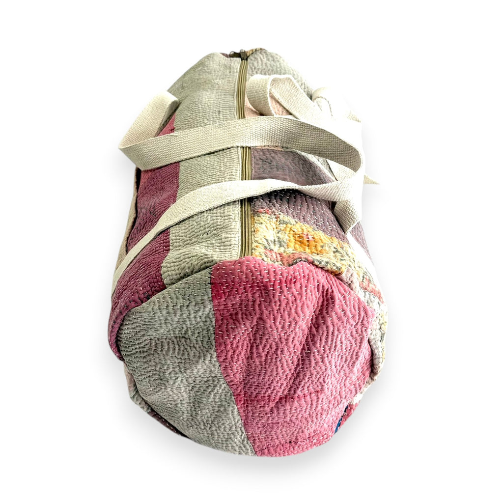 Sac week-end femme Kantha Bagru en coton artisanal vintage sac de voyage bohème Maison Bahan
