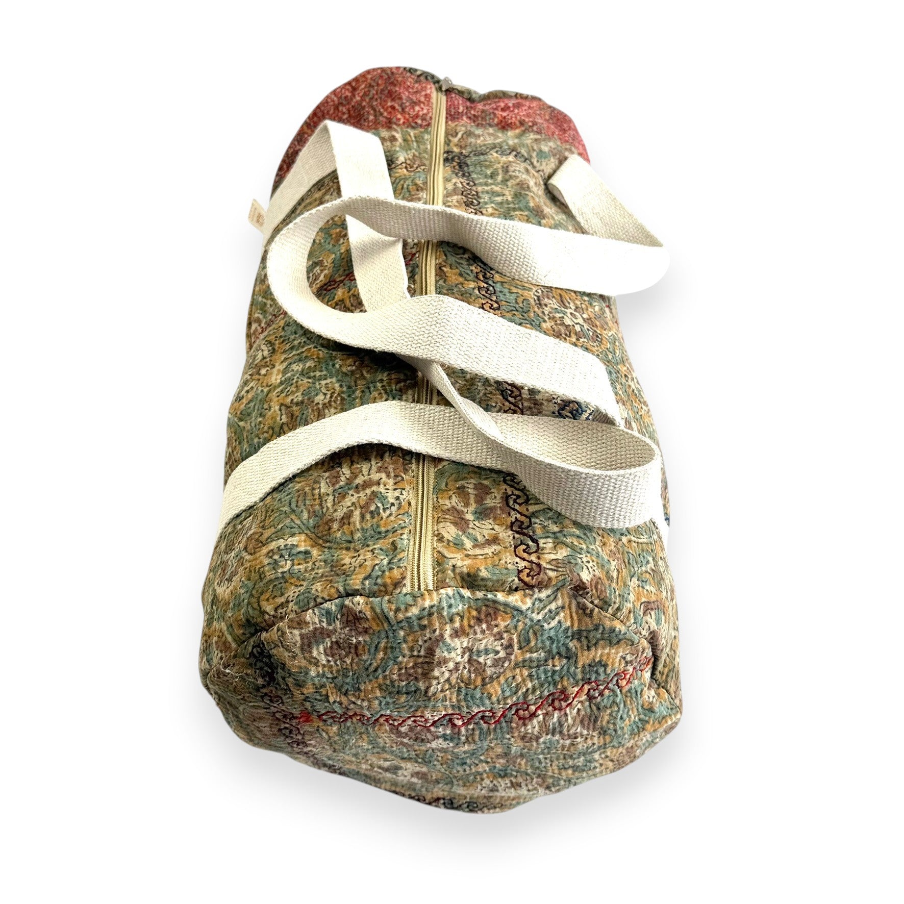 Sac week-end femme Kantha Bagru en coton artisanal vintage sac de voyage bohème Maison Bahan