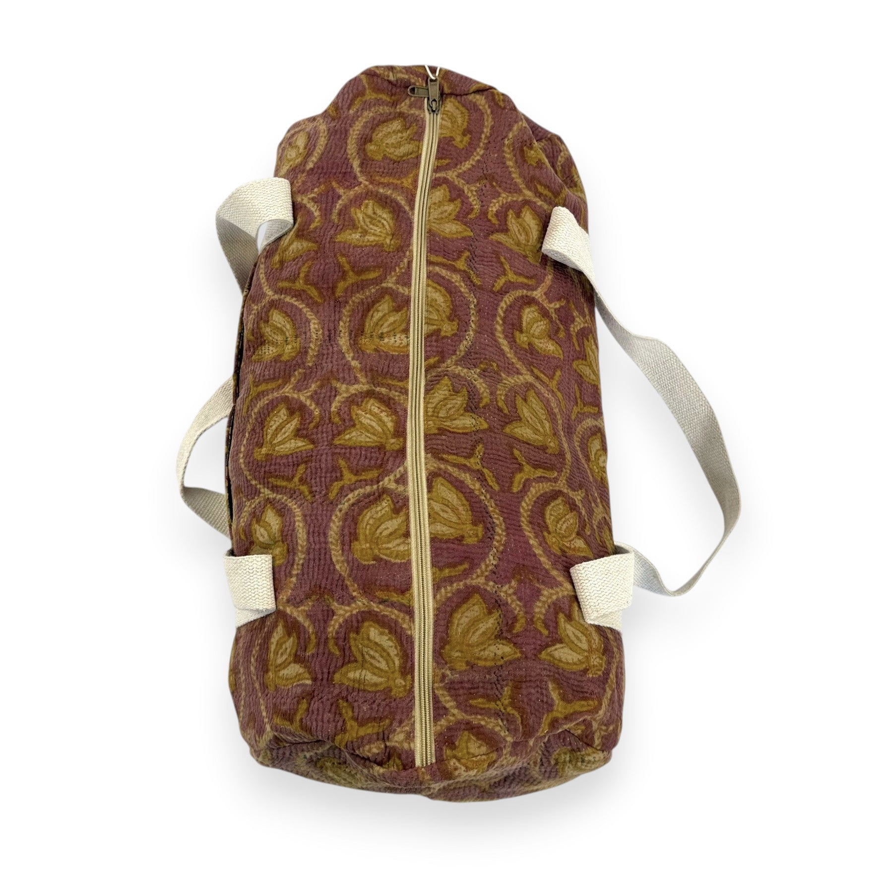 Sac week-end femme Kantha Bagru en coton artisanal vintage sac de voyage bohème Maison Bahan