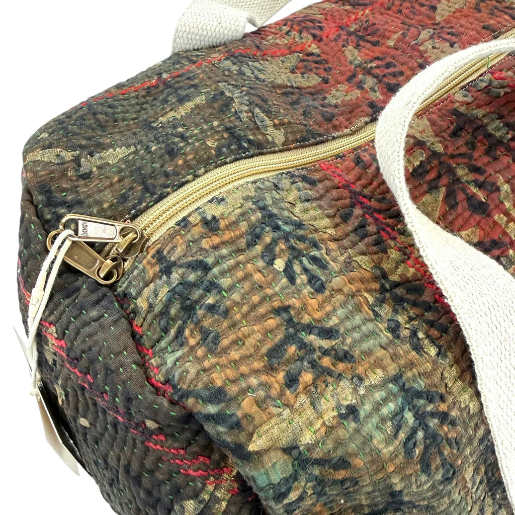 Sac week-end femme Kantha Bagru en coton artisanal vintage sac de voyage bohème Maison Bahan