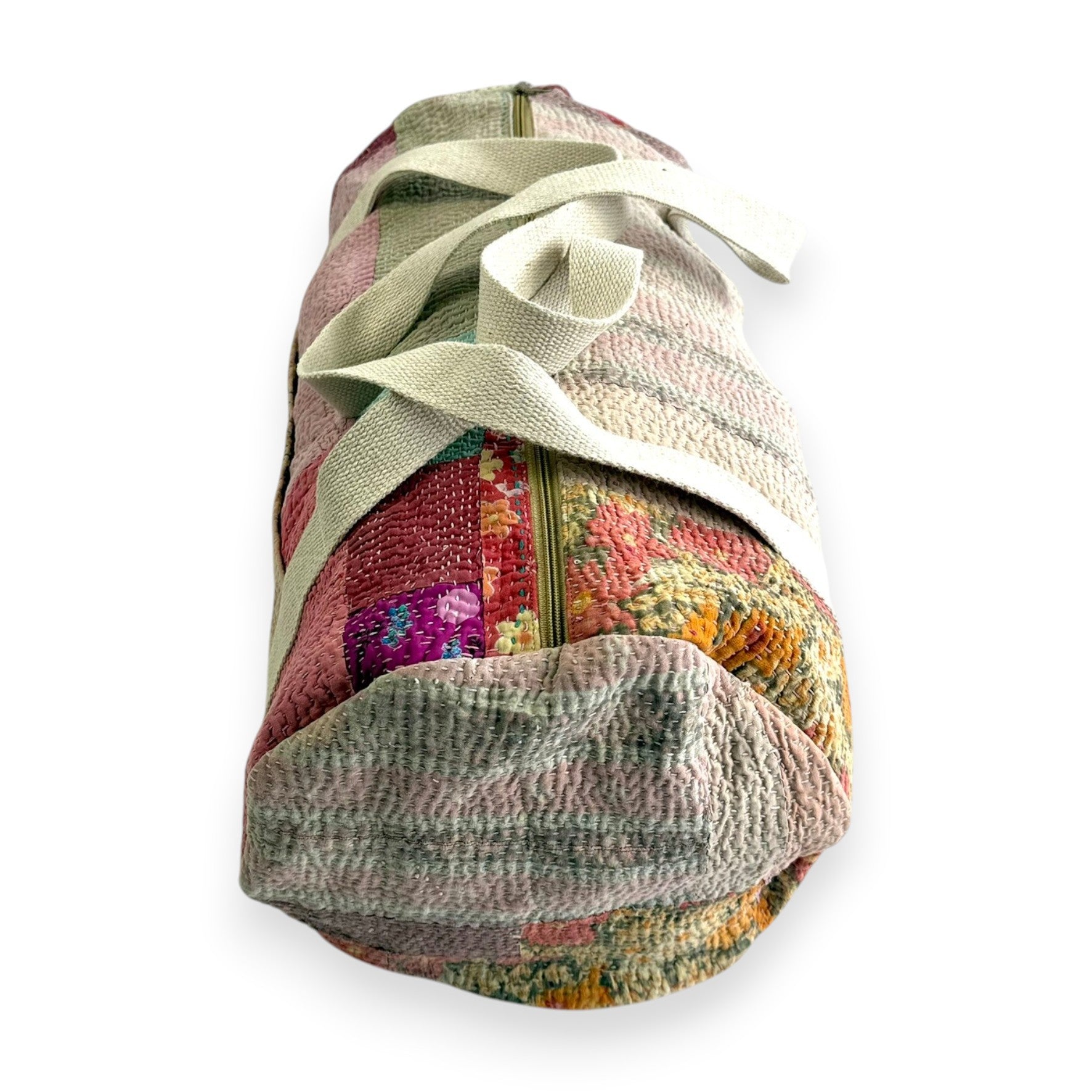 Sac week-end femme Kantha Bagru en coton artisanal vintage sac de voyage bohème Maison Bahan