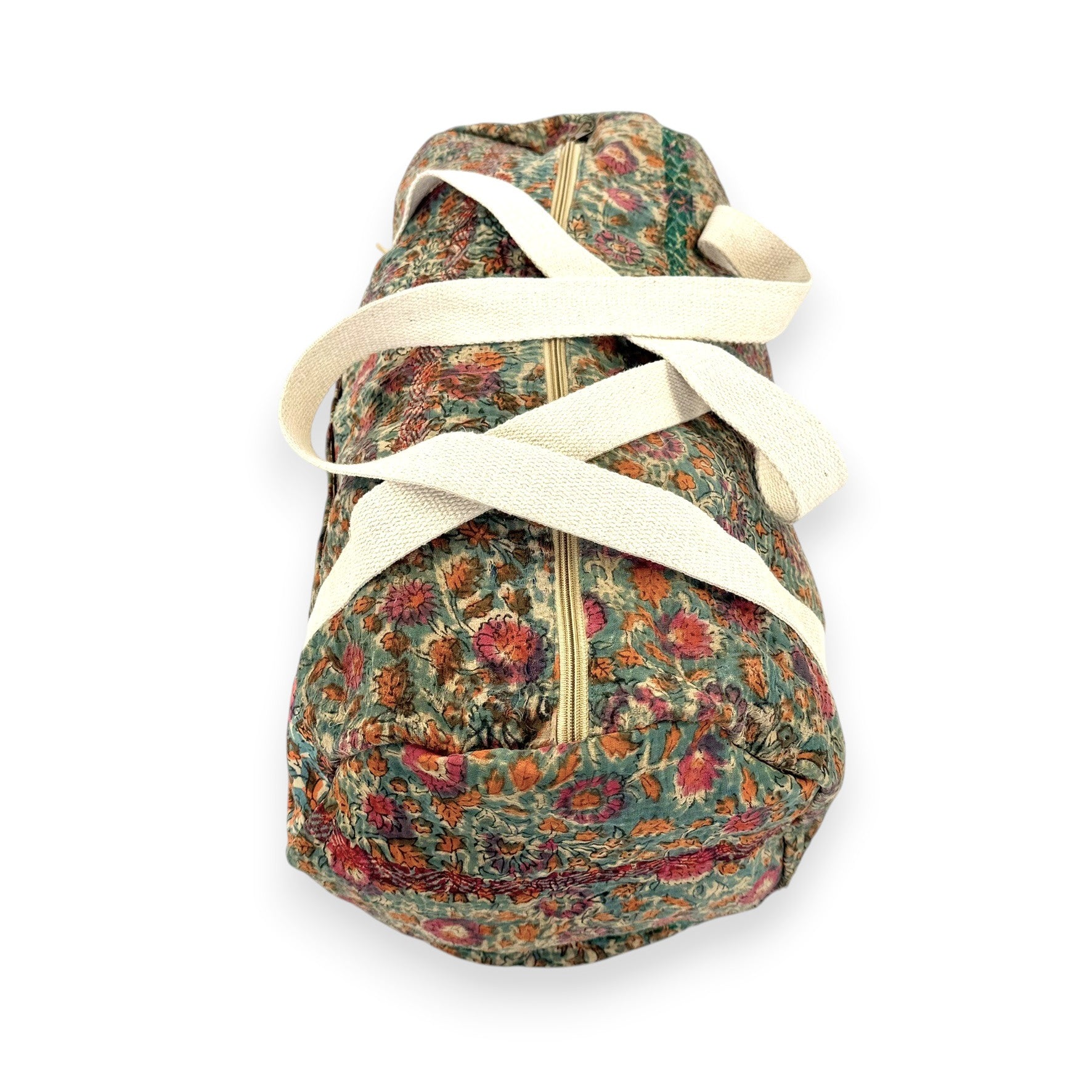 Sac week-end femme Kantha Bagru en coton artisanal vintage sac de voyage bohème Maison Bahan