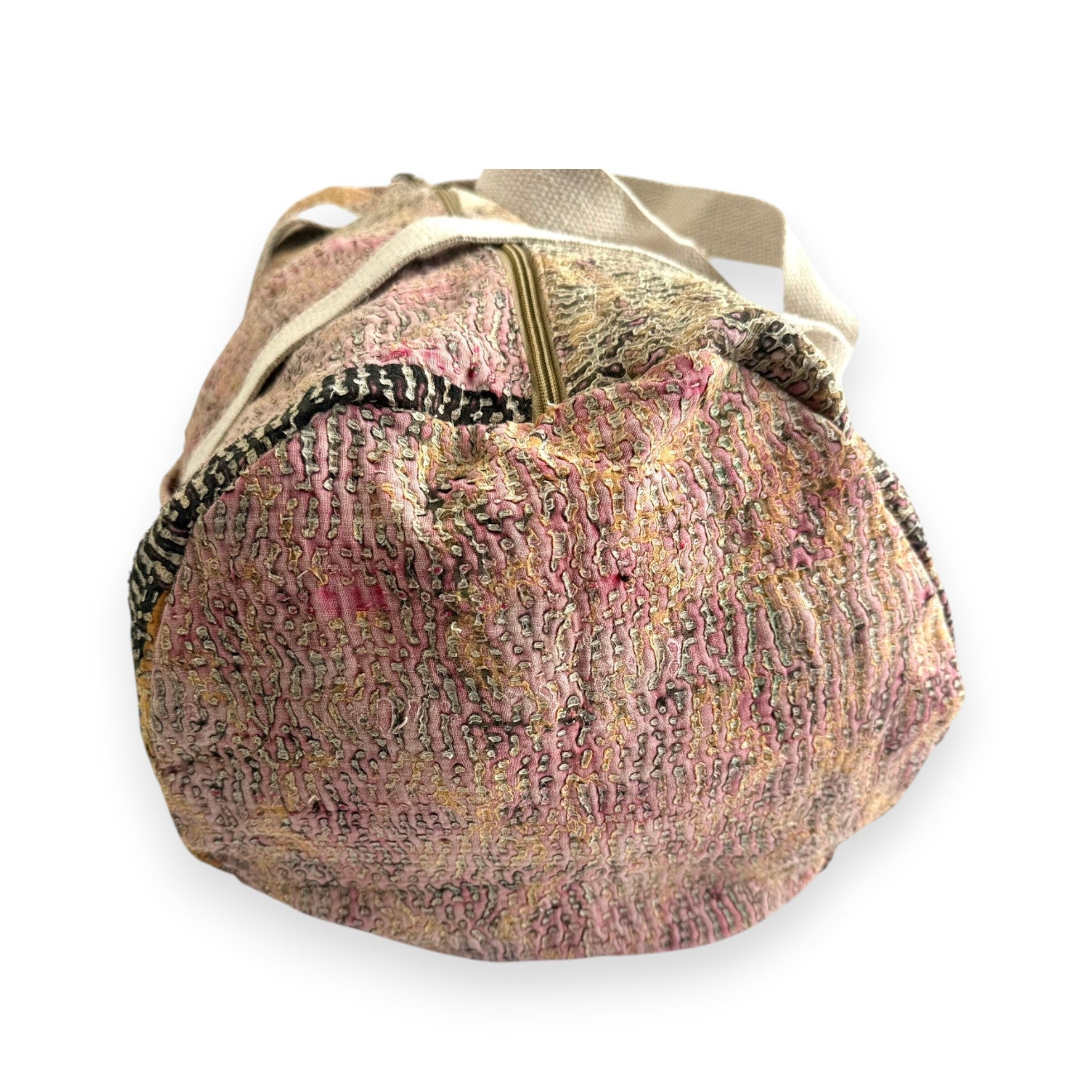 Sac week-end femme Kantha Bagru en coton artisanal vintage sac de voyage bohème Maison Bahan