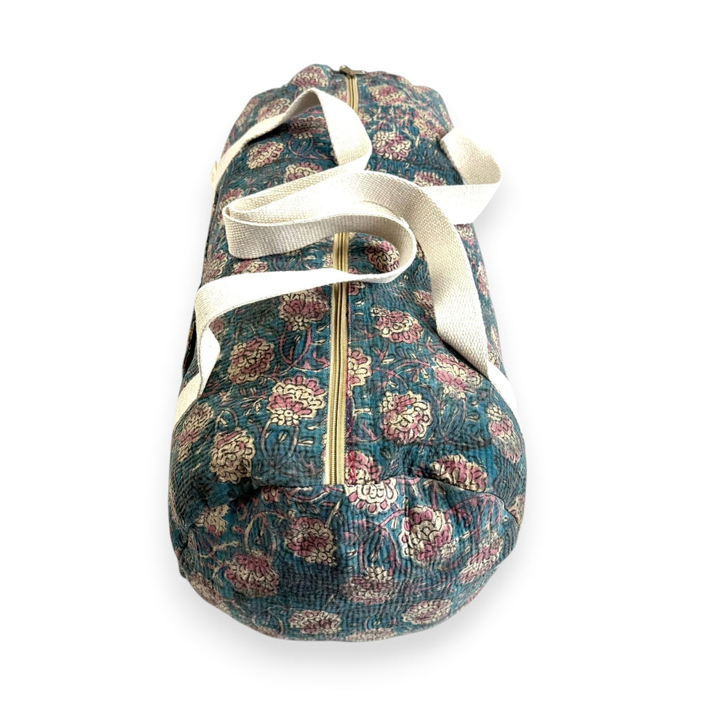 Sac week-end femme Kantha Bagru en coton artisanal vintage sac de voyage bohème Maison Bahan