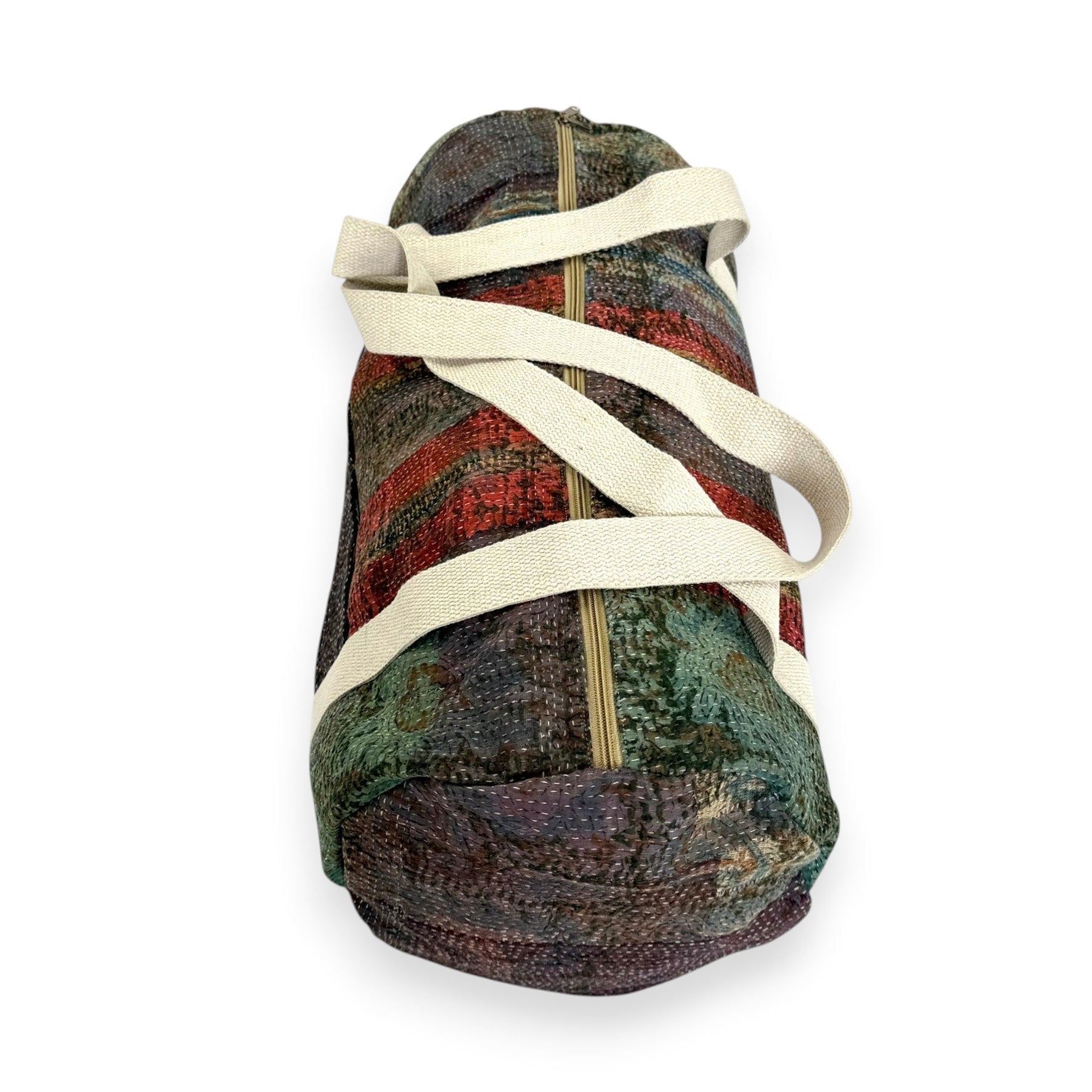 Sac week-end femme Kantha Bagru en coton artisanal vintage sac de voyage bohème Maison Bahan