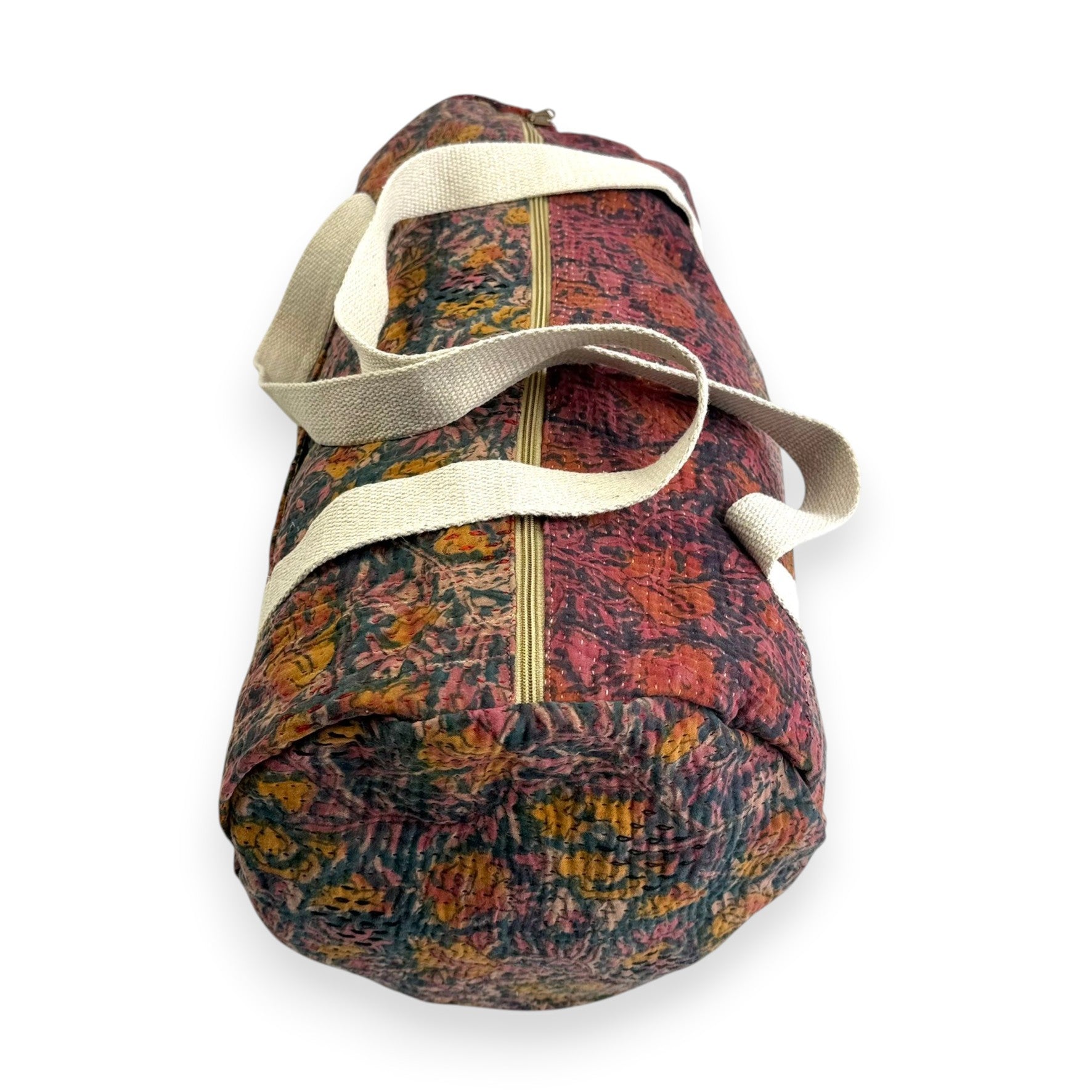 Sac week-end femme Kantha Bagru en coton artisanal vintage sac de voyage bohème Maison Bahan