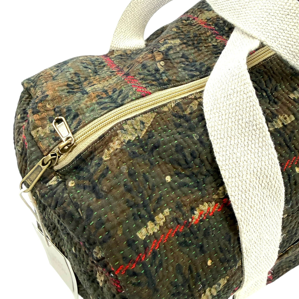 Sac week-end femme Kantha Bagru en coton artisanal vintage sac de voyage bohème Maison Bahan