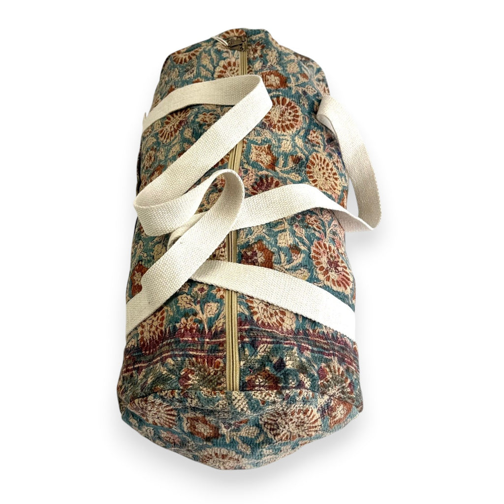 Sac week-end femme Kantha Bagru en coton artisanal vintage sac de voyage bohème Maison Bahan