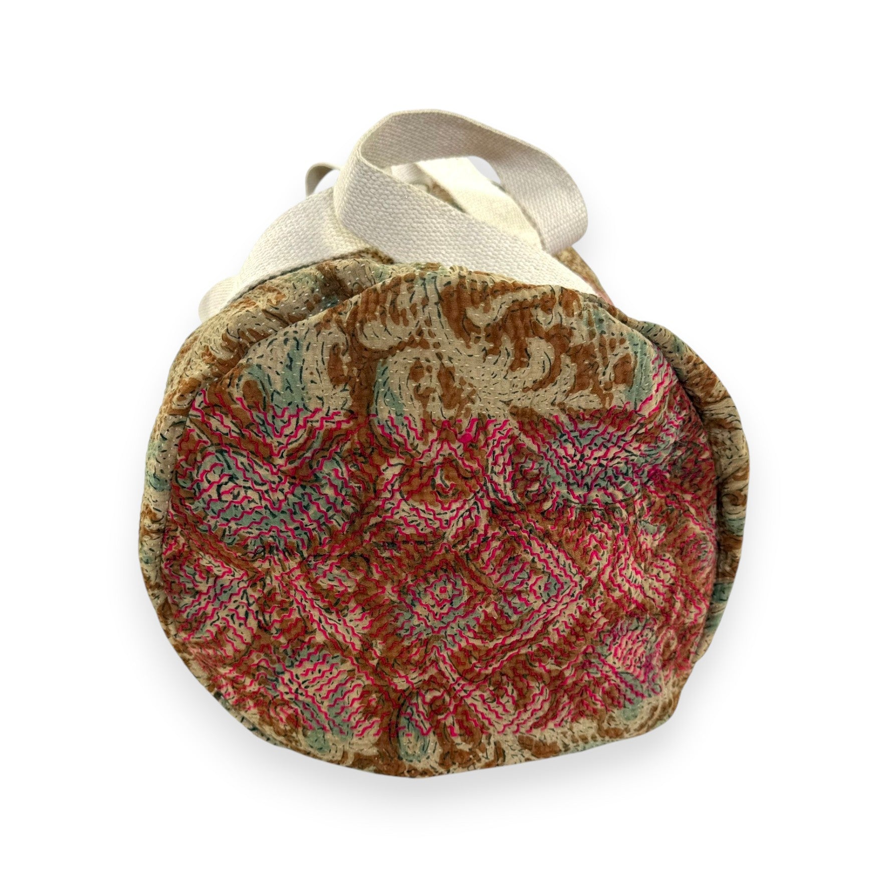 Sac week-end femme Kantha Bagru en coton artisanal vintage sac de voyage bohème Maison Bahan