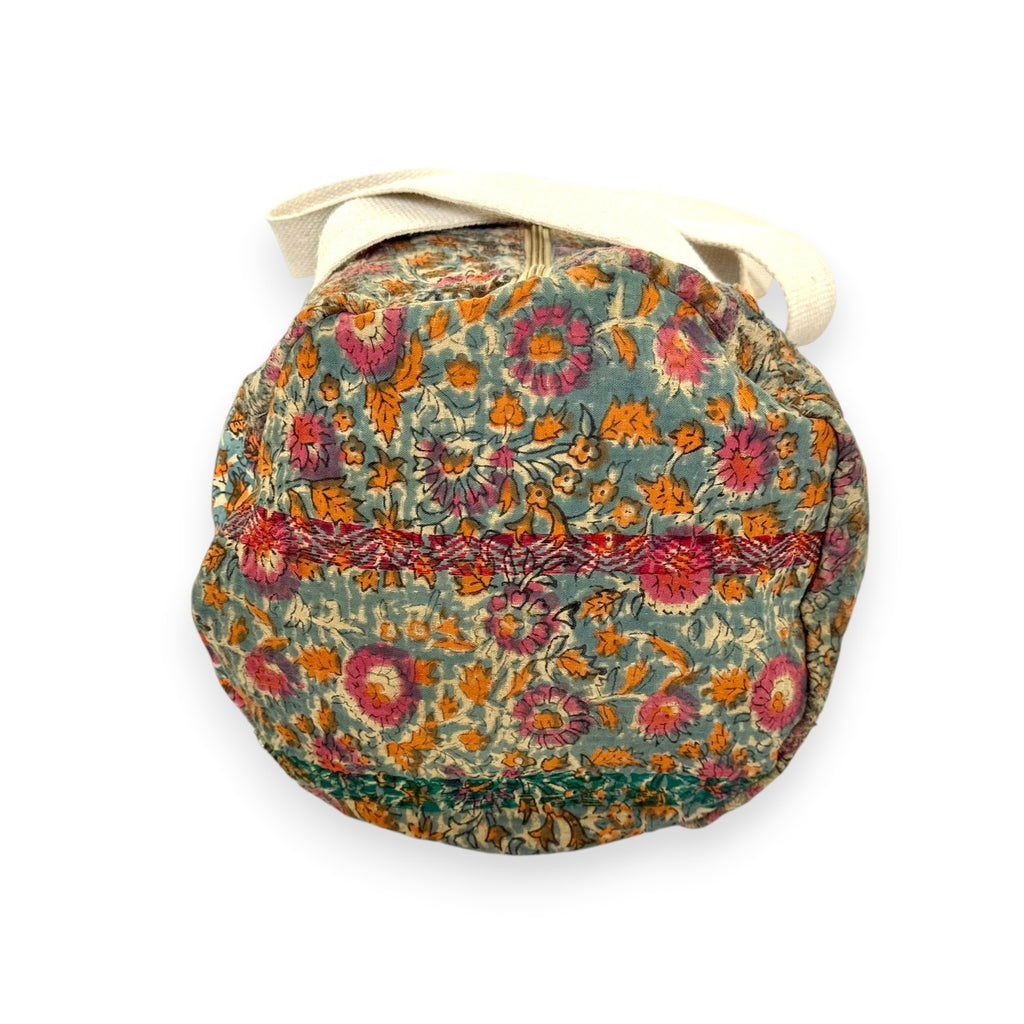 Sac week-end femme Kantha Bagru en coton artisanal vintage sac de voyage bohème Maison Bahan