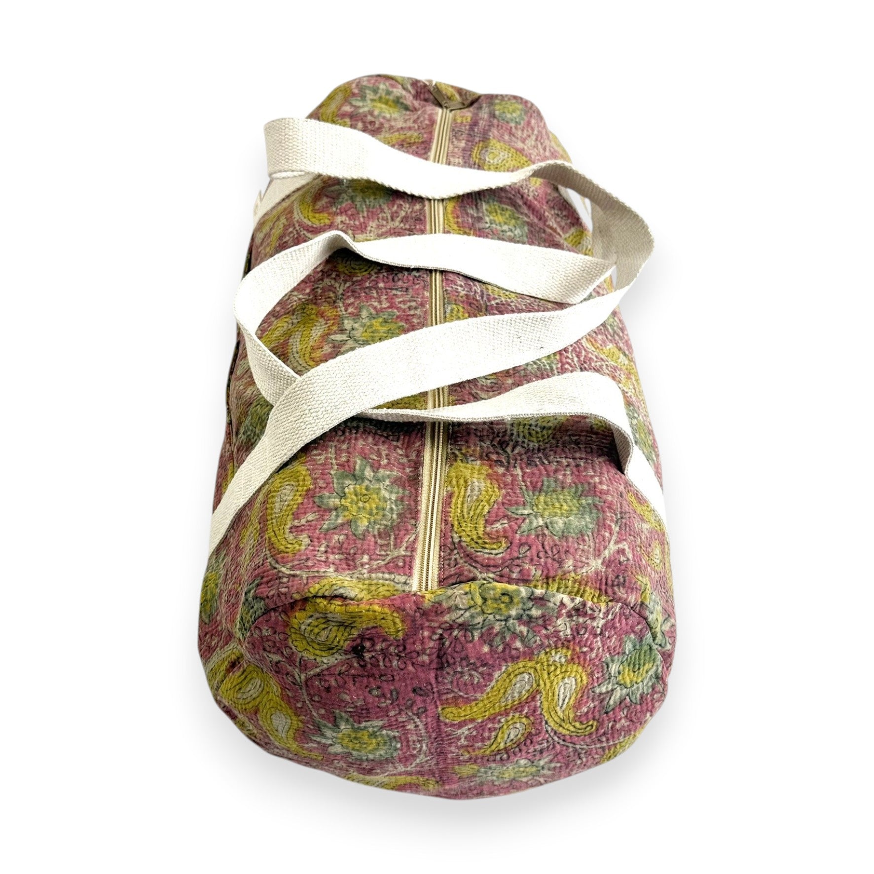 Sac week-end femme Kantha Bagru en coton artisanal vintage sac de voyage bohème Maison Bahan