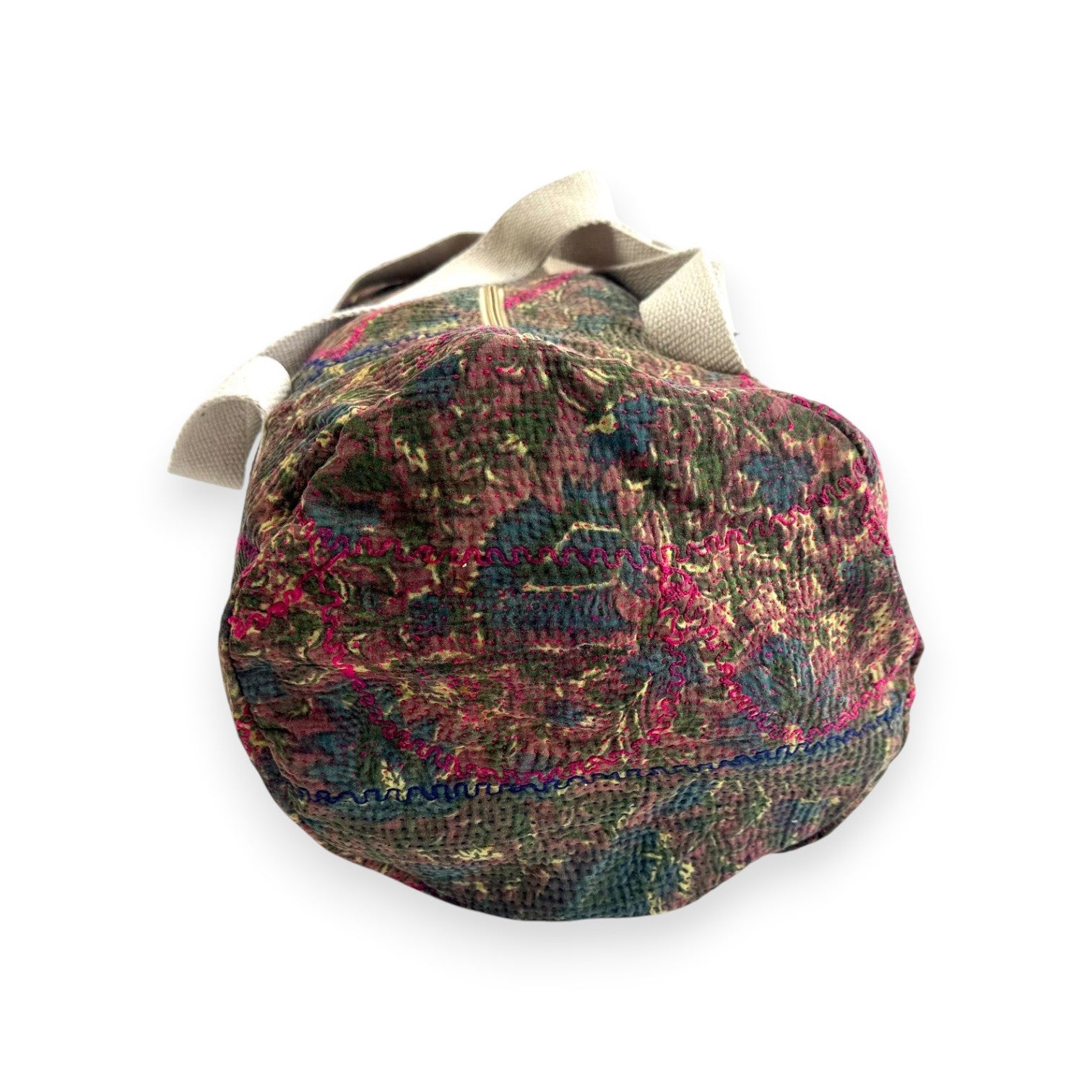 Sac week-end femme Kantha Bagru en coton artisanal vintage sac de voyage bohème Maison Bahan