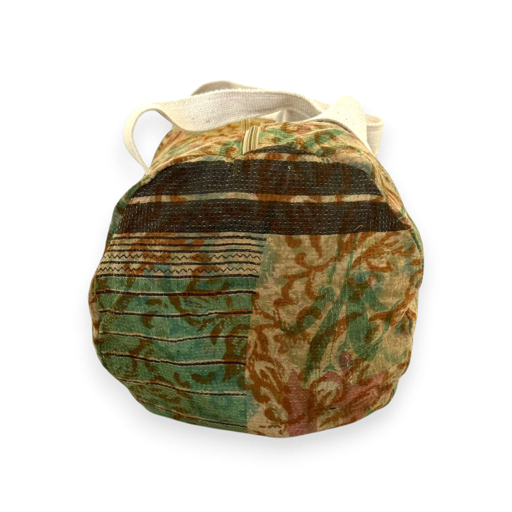 Sac week-end femme Kantha Bagru en coton artisanal vintage sac de voyage bohème Maison Bahan